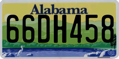 AL license plate 66DH458