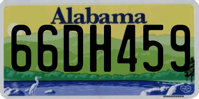 AL license plate 66DH459