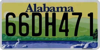 AL license plate 66DH471