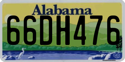 AL license plate 66DH476