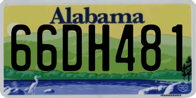 AL license plate 66DH481