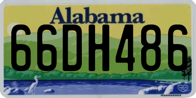 AL license plate 66DH486