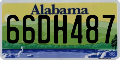 AL license plate 66DH487
