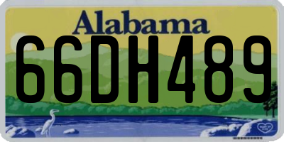 AL license plate 66DH489