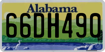 AL license plate 66DH490