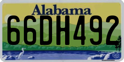 AL license plate 66DH492