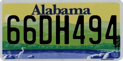 AL license plate 66DH494