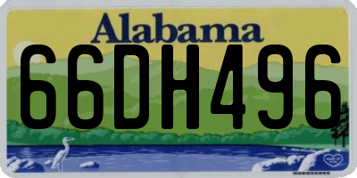 AL license plate 66DH496