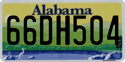 AL license plate 66DH504