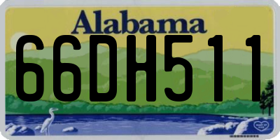 AL license plate 66DH511