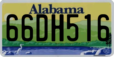 AL license plate 66DH516