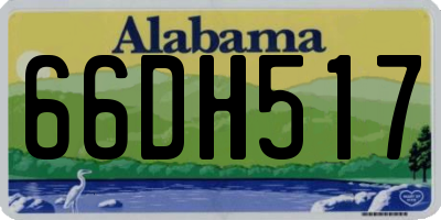 AL license plate 66DH517