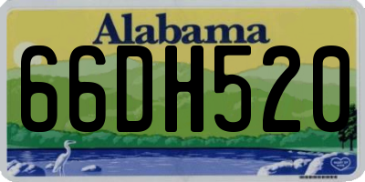 AL license plate 66DH520