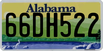 AL license plate 66DH522