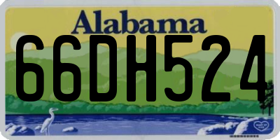 AL license plate 66DH524