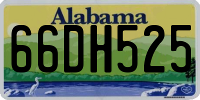 AL license plate 66DH525
