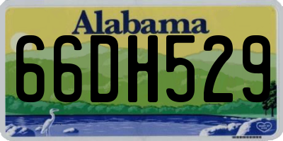 AL license plate 66DH529