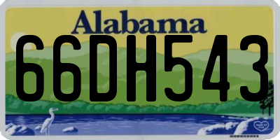 AL license plate 66DH543