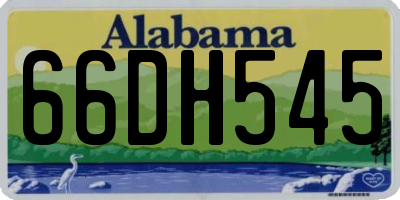 AL license plate 66DH545