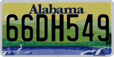 AL license plate 66DH549