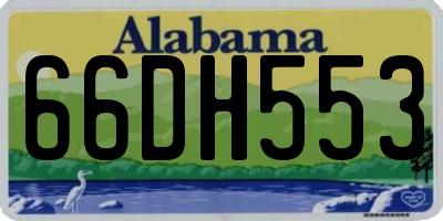 AL license plate 66DH553