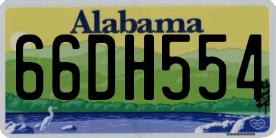 AL license plate 66DH554