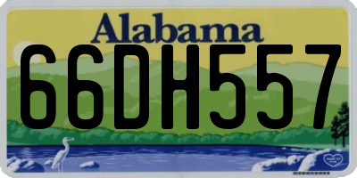 AL license plate 66DH557