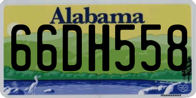 AL license plate 66DH558