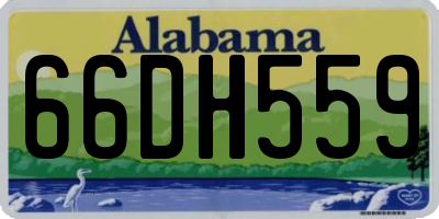 AL license plate 66DH559