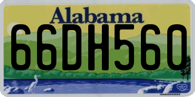 AL license plate 66DH560