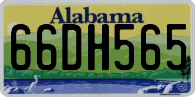AL license plate 66DH565