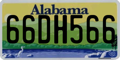 AL license plate 66DH566