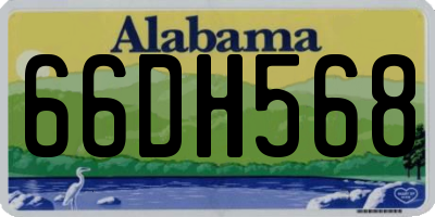 AL license plate 66DH568