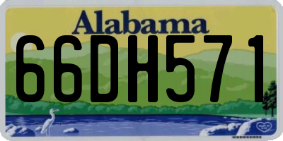 AL license plate 66DH571