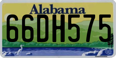 AL license plate 66DH575