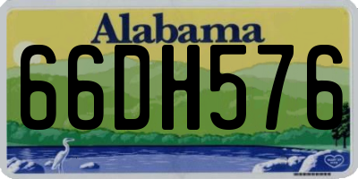 AL license plate 66DH576