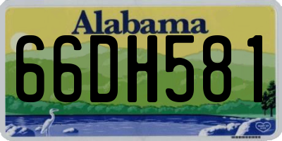 AL license plate 66DH581
