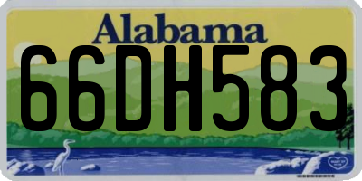 AL license plate 66DH583