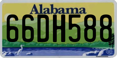 AL license plate 66DH588