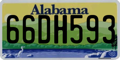 AL license plate 66DH593