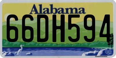 AL license plate 66DH594
