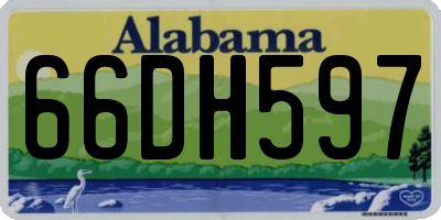 AL license plate 66DH597