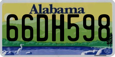 AL license plate 66DH598
