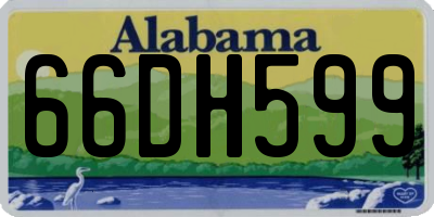 AL license plate 66DH599