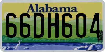 AL license plate 66DH604