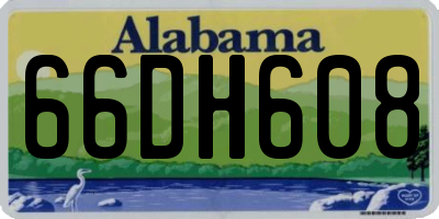 AL license plate 66DH608