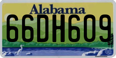 AL license plate 66DH609