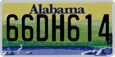 AL license plate 66DH614