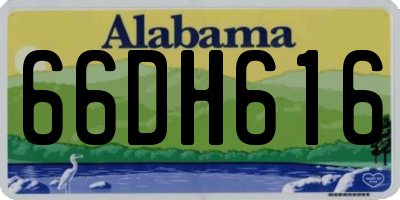 AL license plate 66DH616