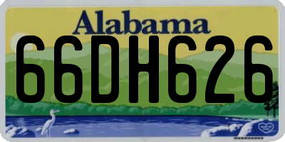 AL license plate 66DH626